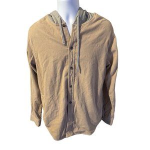 Pacsun Los Angeles tan corduroy with grey hood jacket size M